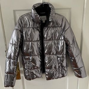Silver Puffer Coat